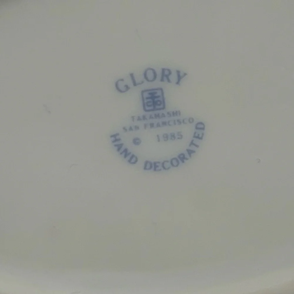 San Francisco Glory Floral Porcelain Toothbrush Holder Trinket Tray/Soap Dish